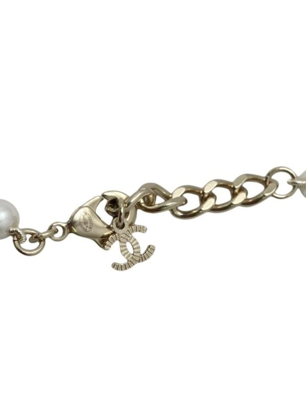 Chanel Long Necklace Coco Mark Rhinestone Pearl 2024 Gold Hardware - Picture 4 of 6